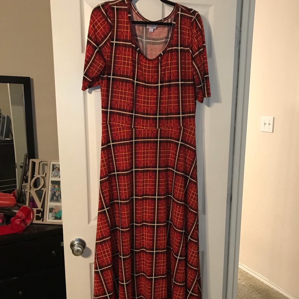 LuLaRoe Ana 2XL Plaid Dress